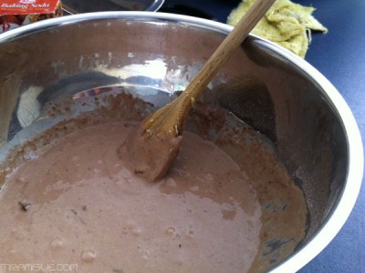 Chocolate pancake batter